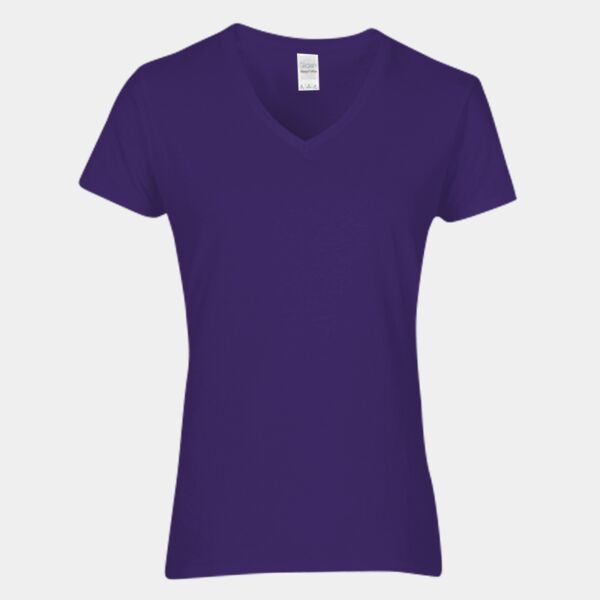 Gildan Women's 100% Cotton V-Neck T-shirt Thumbnail